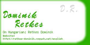 dominik retkes business card